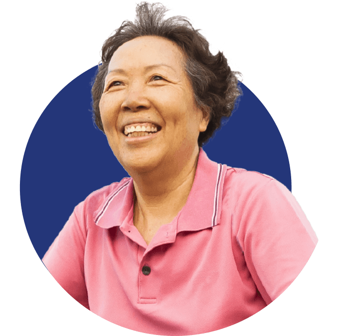 Senior Asian woman smiling